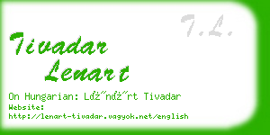 tivadar lenart business card